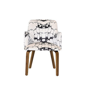 PALM DINING CHAIR - BLACK & WHITE